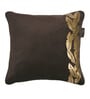 Brown Floral Velvet 16 x 16 Inches Cushion Covers (Set of 2)