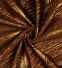 Brown Velvet Abstract 7 Foot Ring Top Door Curtains Set Of 2