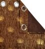 Brown Velvet Abstract 7 Foot Ring Top Door Curtains Set Of 2