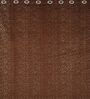 Brown Velvet Abstract 7 Foot Ring Top Door Curtains Set Of 2