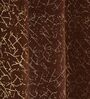 Brown Velvet Abstract 9 Foot Ring Top Door Curtains Set Of 2
