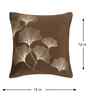 Brown Velvet Floral 12X12 Inches Cushion Covers (Pack of 5)