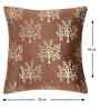 Brown Velvet Floral 16X16 Inches Cushion Covers (Pack of 2)