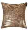 Brown Velvet Floral 16X16 Inches Cushion Covers (2Pcs)