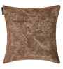 Brown Velvet Floral 16X16 Inches Cushion Covers (2Pcs)