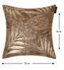 Brown Velvet Floral 16X16 Inches Cushion Covers (2Pcs)