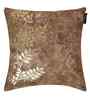 Brown Velvet Floral 16X16 Inches Cushion Covers (5Pcs)