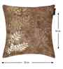 Brown Velvet Floral 16X16 Inches Cushion Covers (5Pcs)