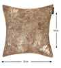 Brown Velvet Floral 16X16 Inches Cushion Covers (5Pcs)