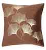 Brown Velvet Floral 16X16 Inches Cushion Covers (Pack of 5)