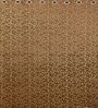 Brown Velvet Floral 5 Foot Ring Top Window Curtain