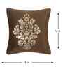 Brown Velvet Geometric 12X12 Inches Cushion Covers (Pack of 5)