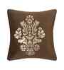Brown Velvet Geometric 12X12 Inches Cushion Covers (Pack of 5)