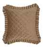Brown Velvet Geometric 16X16 Inches Cushion Covers (Pack of 2)