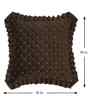 Brown Velvet Geometric 16X16 Inches Cushion Covers (Pack of 2)
