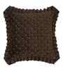 Brown Velvet Geometric 16X16 Inches Cushion Covers (Pack of 2)