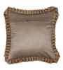 Brown Velvet Geometric 16X16 Inches Cushion Covers (Pack of 2)