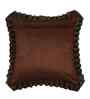Brown Velvet Geometric 16X16 Inches Cushion Covers (Pack of 5)