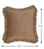 Brown Velvet Geometric 16X16 Inches Cushion Covers (Pack of 5)