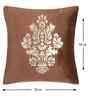 Brown Velvet Geometric 16X16 Inches Cushion Covers (Pack of 5)