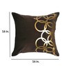 Brown Geometric Velvet 16 x 16 Inches Cushion Covers (Set of 2)