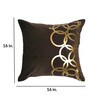Brown Geometric Velvet 16 x 16 Inches Cushion Covers (Set of 5)