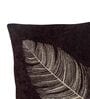 Brown Floral Velvet 16 x 16 Inches Cushion Covers (Set of 5)