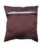 Brown Floral Velvet 16 x 16 Inches Cushion Covers (Set of 5)