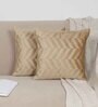 Brown Velvet Solid 16x16 inches Cushion Covers (Pack of 2)