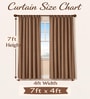 Brown Velvet Solid 7 Feet Blackout Door Curtains Set Of 2