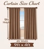 Brown Velvet Solid 9 Feet Blackout Door Curtains Set Of 2