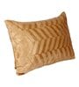 Brown Velvet Striped 18x12 inches Cushion Covers (Pack of 2)