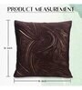 Brown Velvet Traditional 16x16 inches Cushion Covers (Pack of 2)