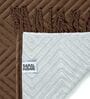 Brown Velvet Zig Zag 55x63 Inches Sofa Throw