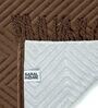 Brown Velvet Zig Zag 55x86 Inches Sofa Throw