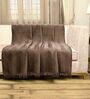 Brown Velvet Zig Zag 55x86 Inches Sofa Throw