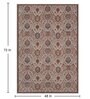 Brown Vintage Polyester 4' X 6' Machine Made Carpet