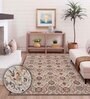 Brown Vintage Polyester 4' X 6' Machine Made Carpet