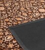 Brown Vintage Polyester 5 x 7 Feet Machine Made Carpet