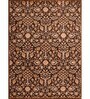 Brown Vintage Polyester 5 x 7 Feet Machine Made Carpet