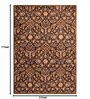 Brown Vintage Polyester 5 x 7 Feet Machine Made Carpet