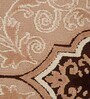Brown Vintage Polyester 6 x 9 Feet Machine Made Carpet