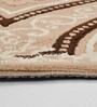 Brown Vintage Polyester 6 x 9 Feet Machine Made Carpet
