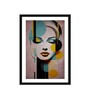 Women Face Brown Vinyl Painting