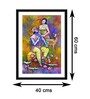 Randha Krishna Brown Vinyl Painting