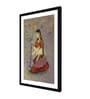 Mughal Lady Playing Veena Brown Vinyl Painting