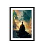 Monk Meditation Brown Vinyl Painting