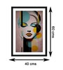 Women Face Brown Vinyl Painting