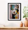 Women Face Brown Vinyl Painting