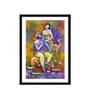 Randha Krishna Brown Vinyl Painting